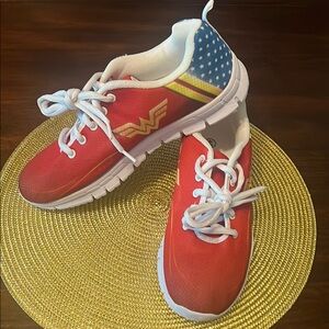 Red Wonder Woman Sneakers Sz 9 , European size 40.  Great Condition!